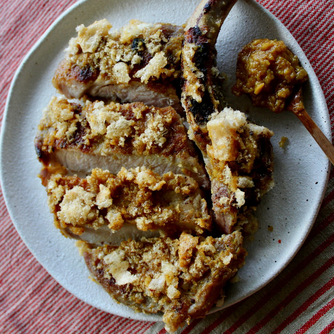 Chicharrones Crusted Crispy Pork Chop