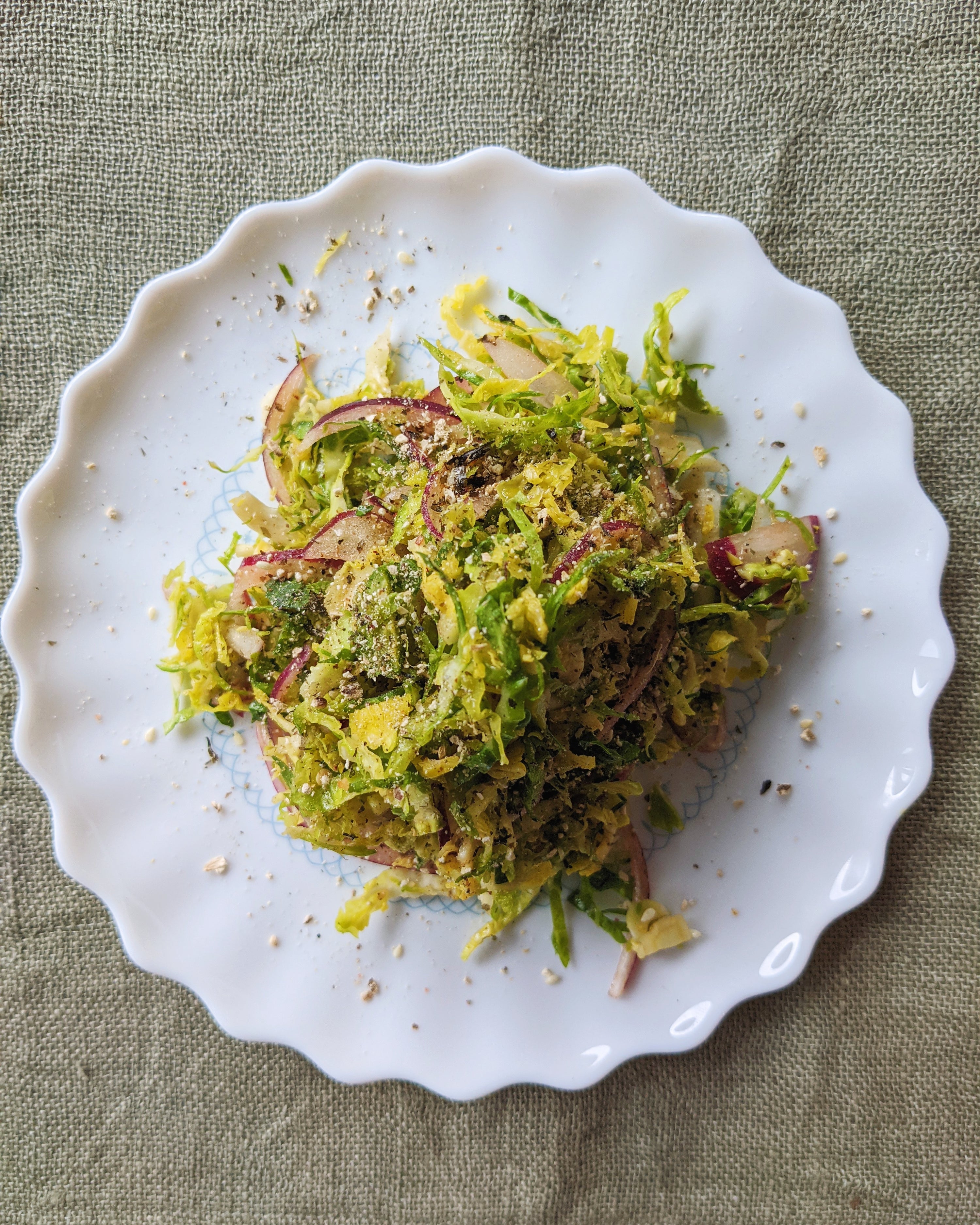 Shredded Brussels Sprouts Salad