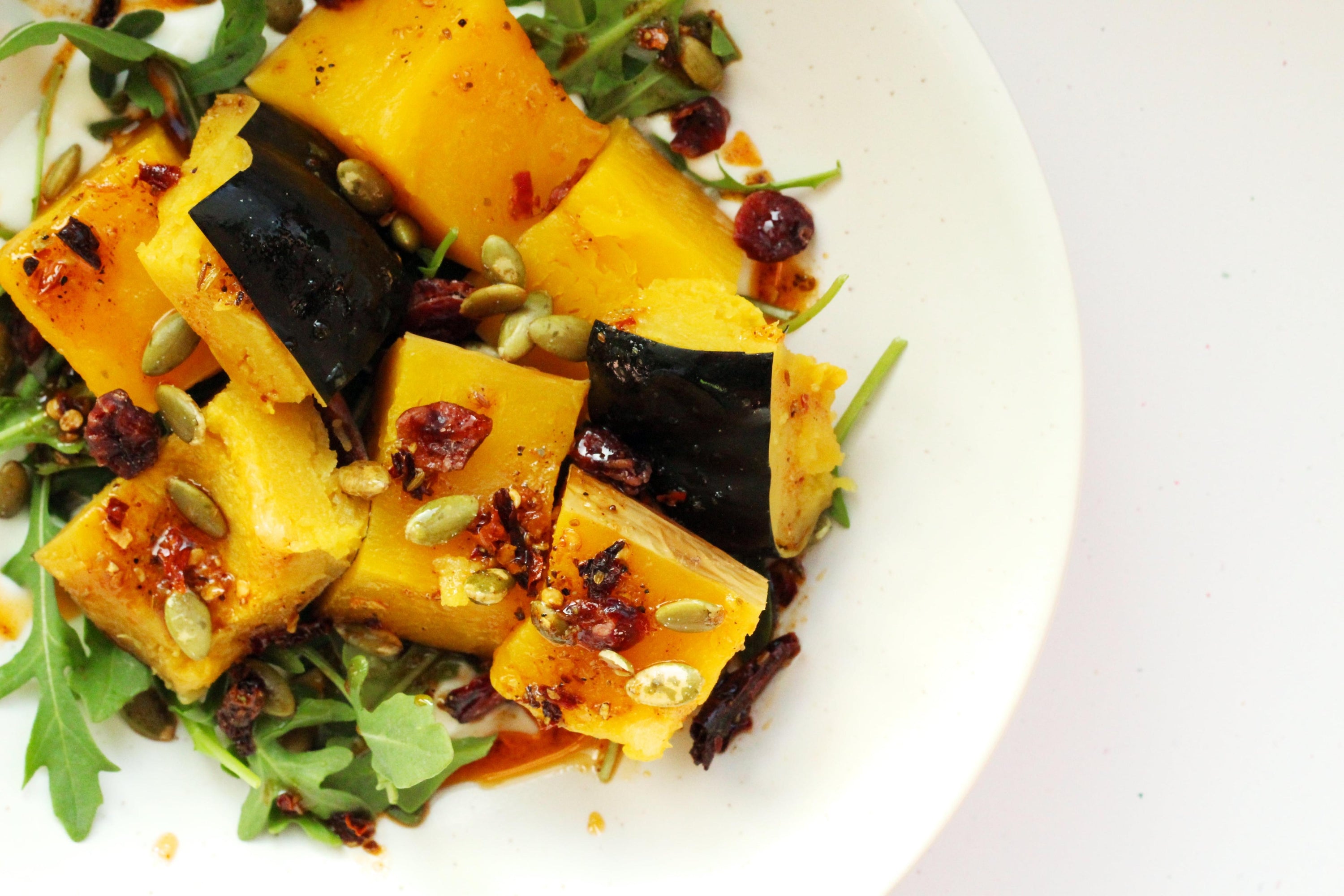 Roasted Squash, Yogurt and Chili Crisp Salad
