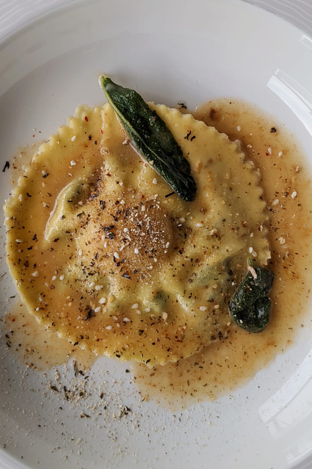 Spinach, Ricotta and Egg Yolk Ravioli