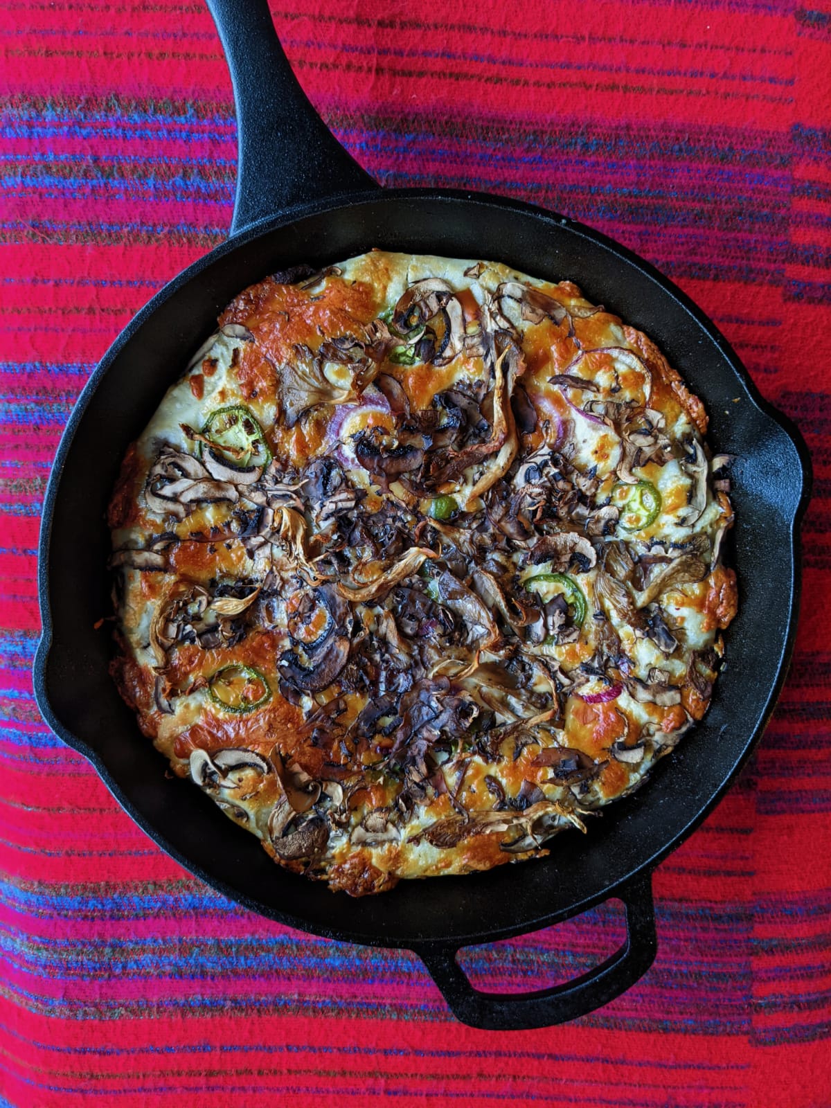 Mushroom and Spiced Garlic Focaccia