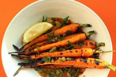 Grilled Carrots with Chili Tahini Sauce