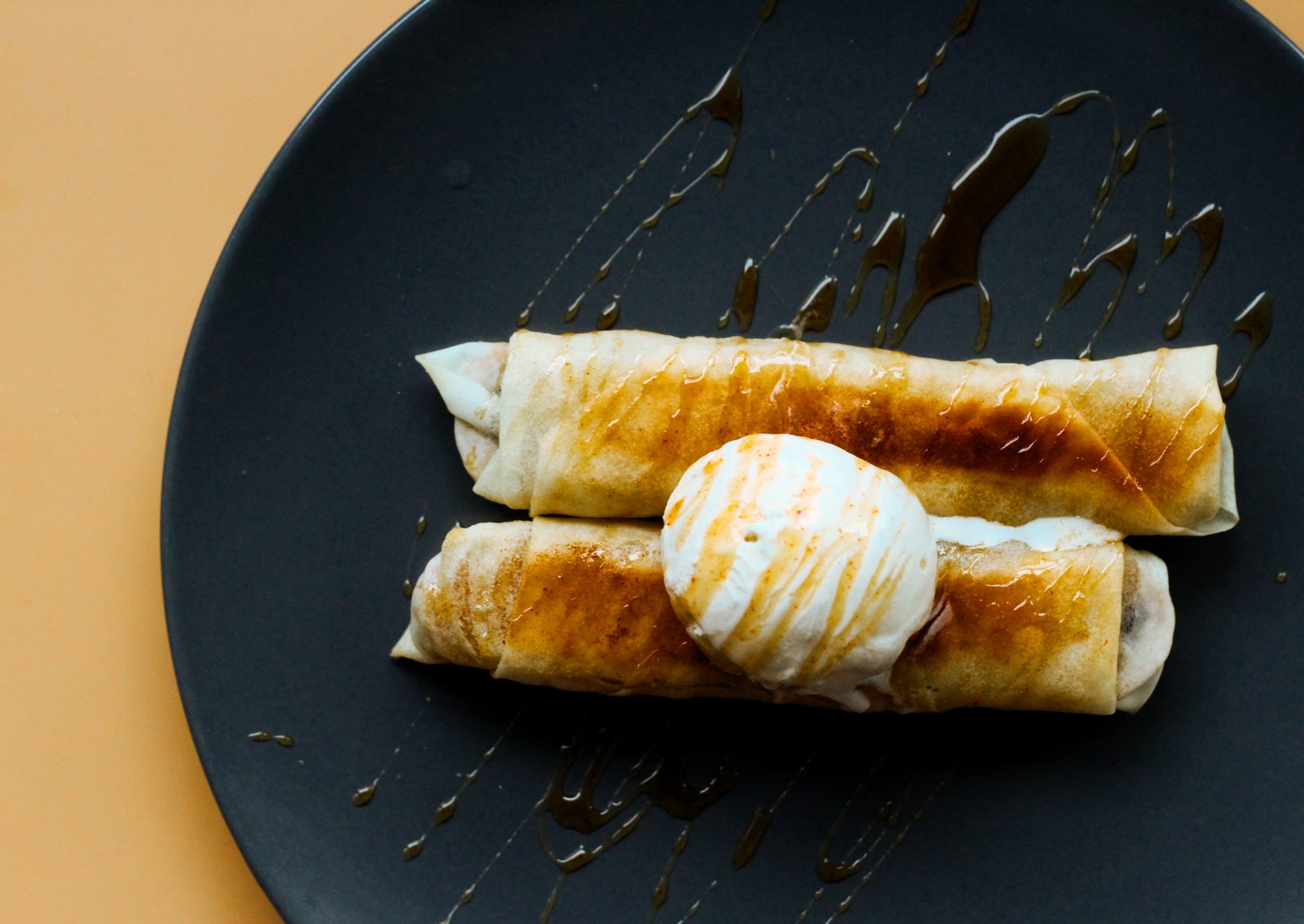 Banana, Chocolate and Buzz Hot Honey Turon