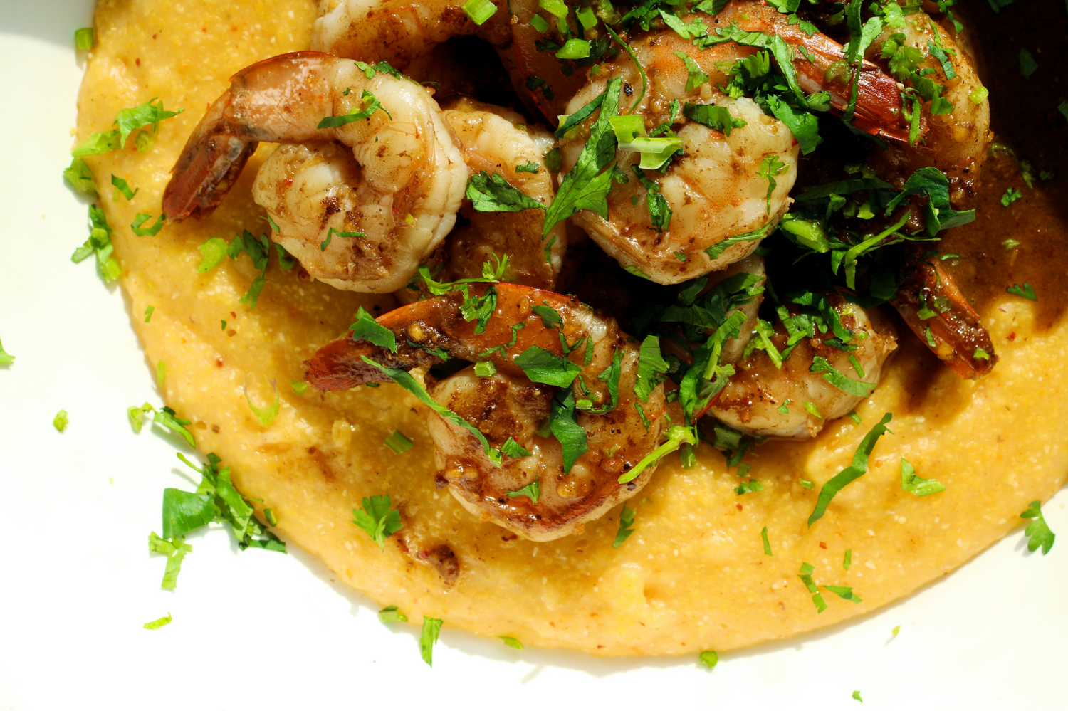 Lemon Butter Shrimp with Spicy Polenta