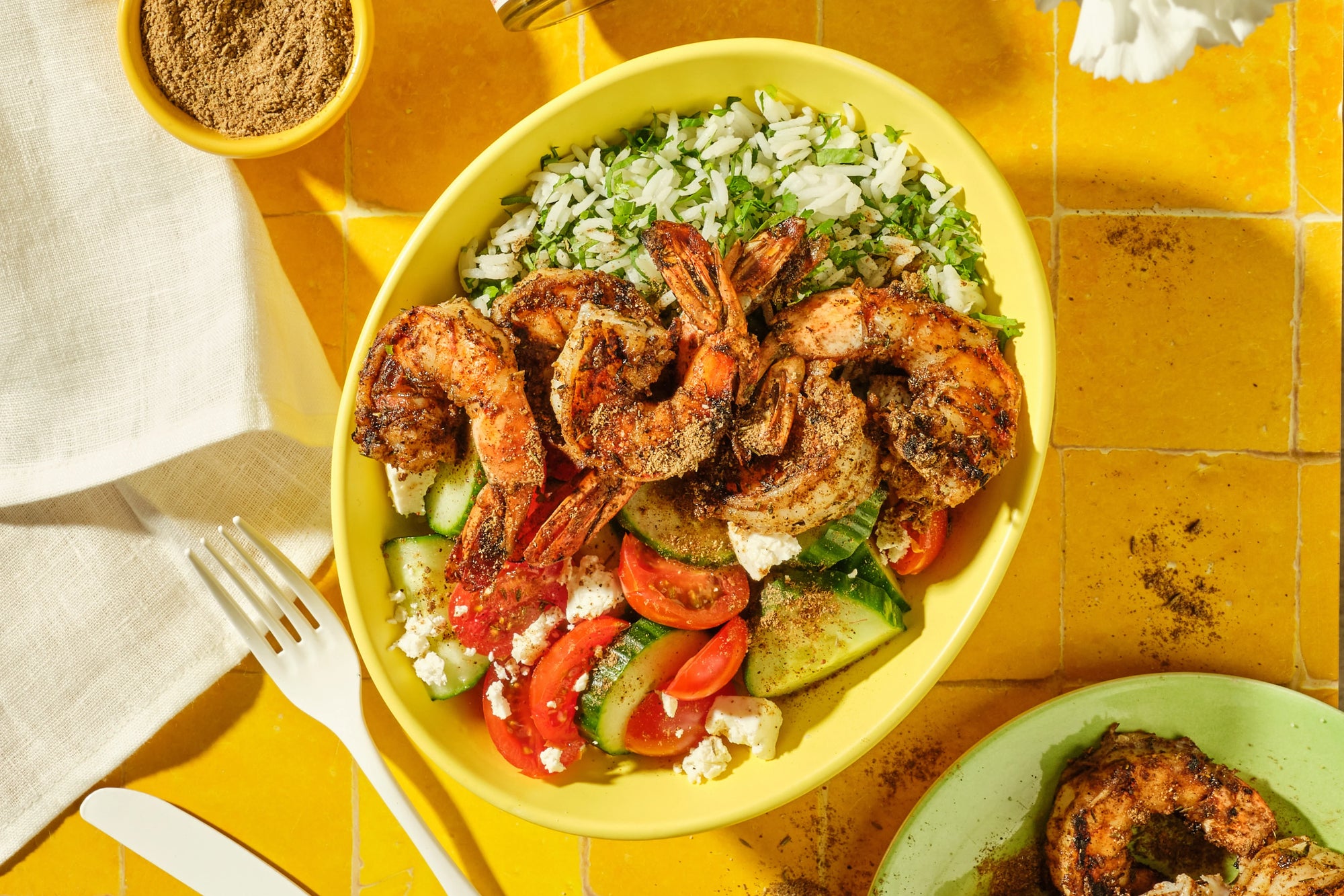 Jerk Shrimp Cilantro Rice Bowl
