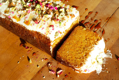 Hot Honey Carrot Cake with Cream Cheese Icing