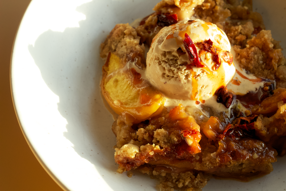 Chili Crisp Peach Crumble Zing Pantry Shortcuts