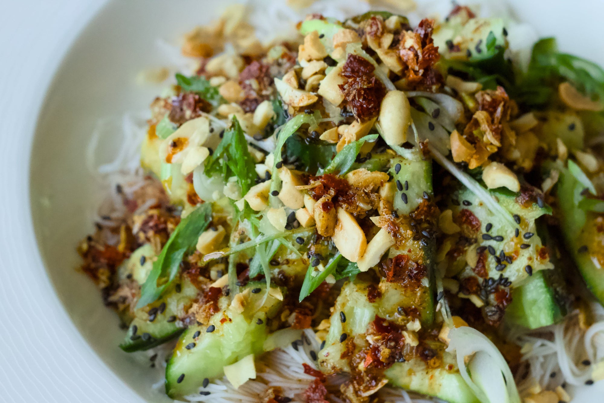 Chili Crunch Smacked Cucumber