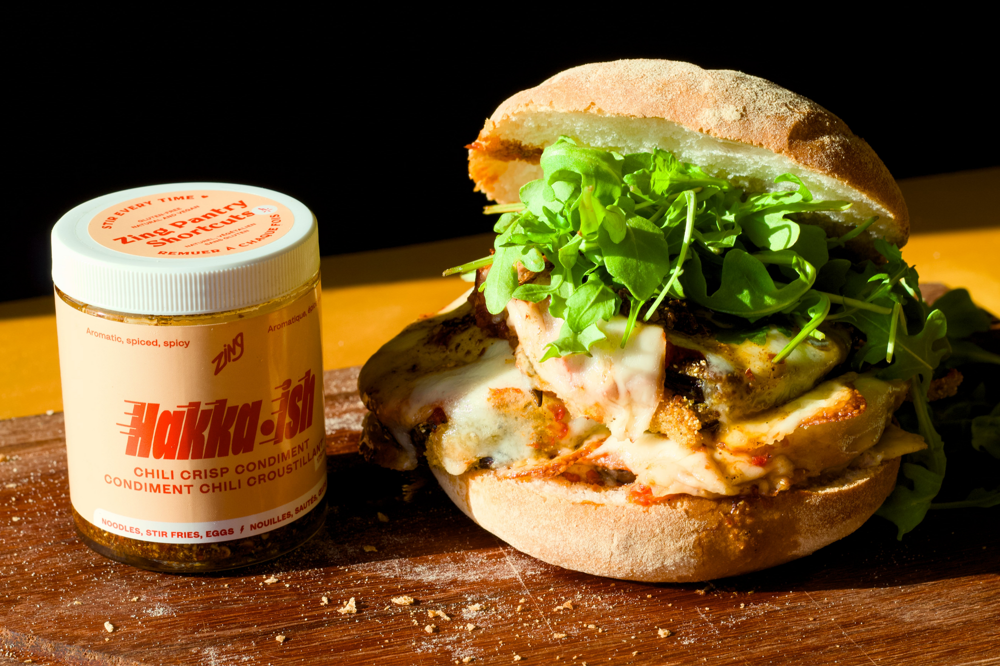 Eggplant Parm Sandwich with Chili Crisp