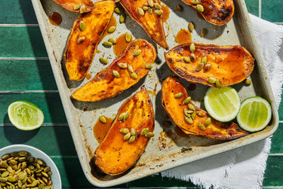 Roasted Sweet Potato With Hot Honey Butter