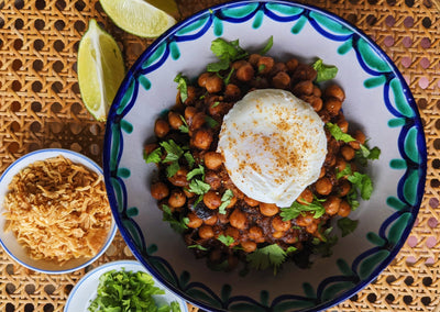 Spiced Chickpeas with a Poached Egg