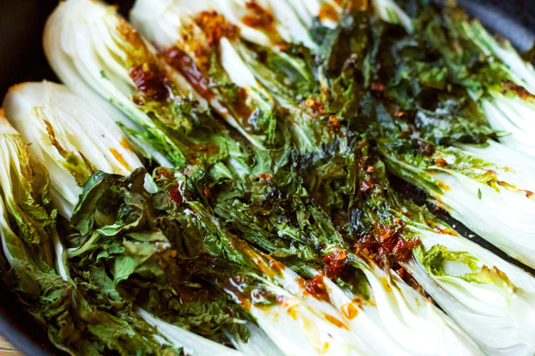 Chili Crisp Roast Bok Choy Zing Pantry Shortcuts