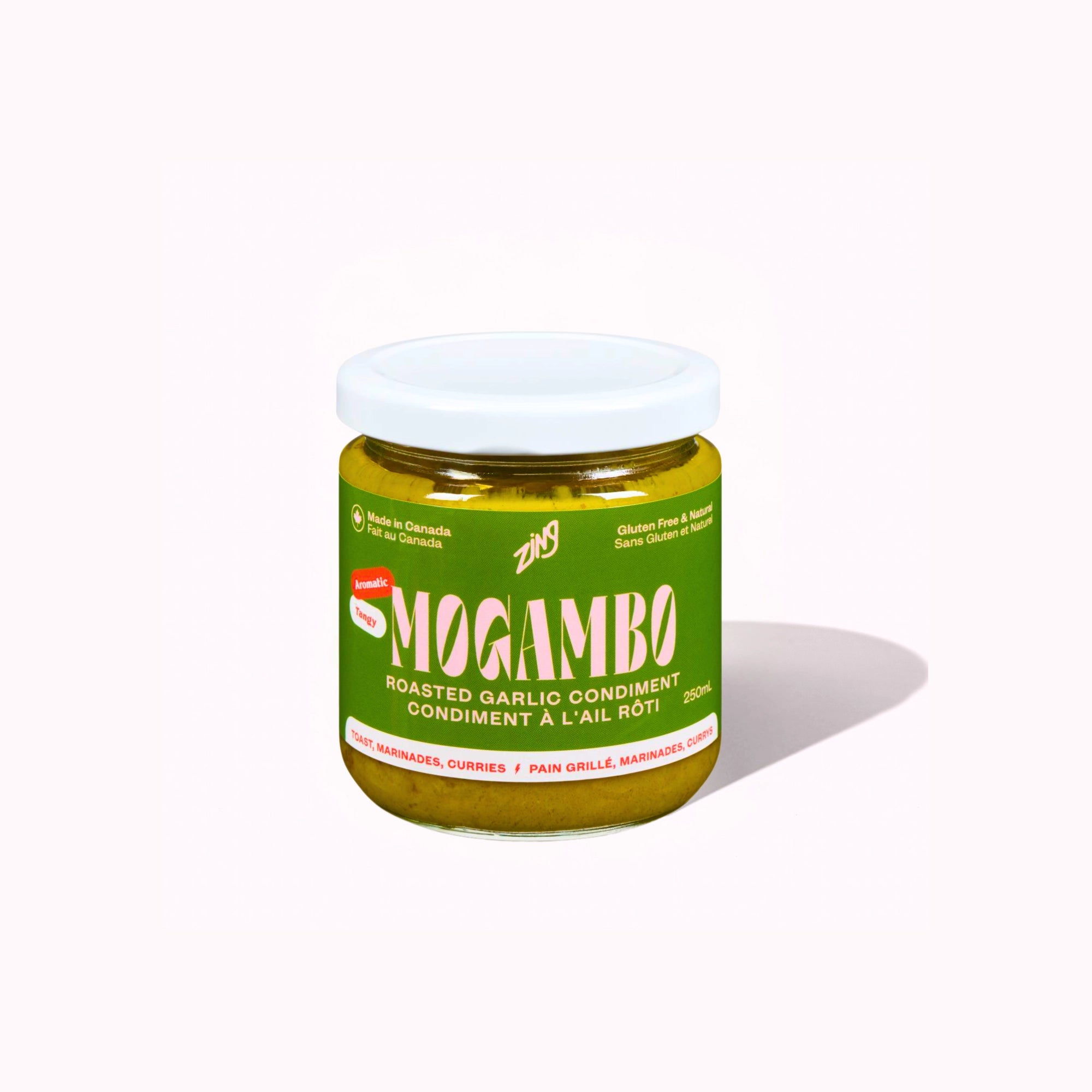 Zing Mogambo Roasted Garlic Condiment 250 mL jar