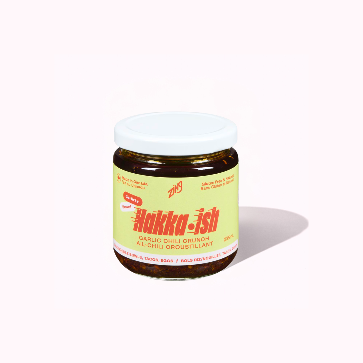 Zing Hakka-ish Garlic Chili Crunch 235 mL jar